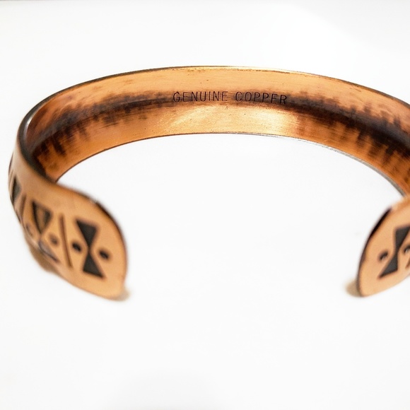 coppercraft  }}}  vintage copper cuff - Picture 3 of 7